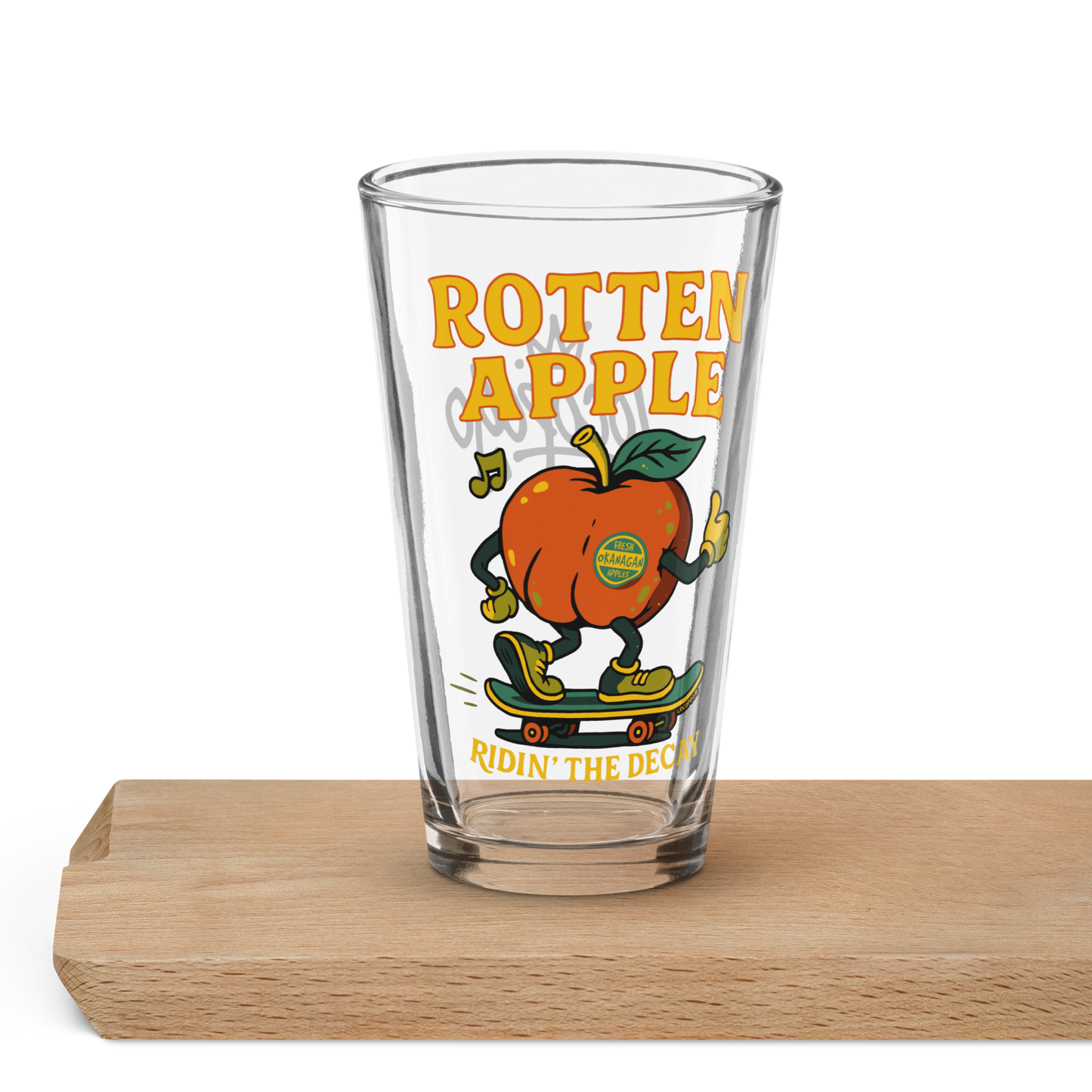 Rotten Apple Back on Glass